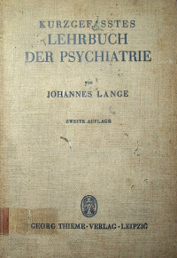 KURZGEFASSTES LEHRBUCH DER PSYCHIATRIE