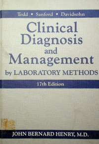 Clinical Diagnosis and Management by LABORATORY METHODS, 17th Edition