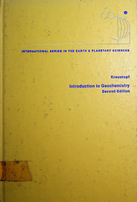 INTRODUCTION TO GEOCHEMISTRY, Second Edition