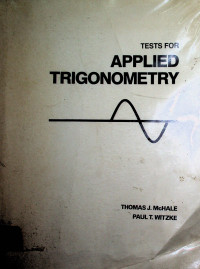 TESTS FOR APPLIED TRIGONOMETRY