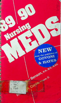 89 90, Nursing MEDS