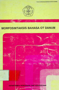 MORFOSINTAKSIS BAHASA OT DANUM