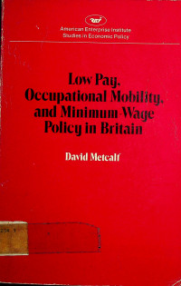Low Pay, Occupational Mobility, and Minimum-Wage Policy in Britain