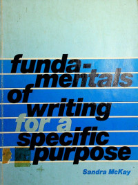 fundamentals of writing for a specific purpose