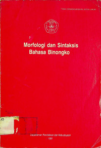 Morfologi dan Sintaksis Bahasa Binongko