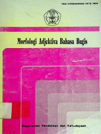 Morfologi Adjektiva Bahasa Bugis