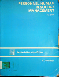PERSONNEL/HUMAN RESOURCE MANAGEMENT FIFTH EDITION