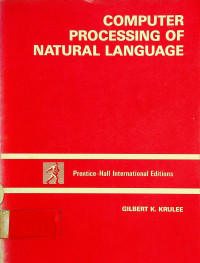 COMPUTER PROCESSING OF NATURAL LANGUAGE