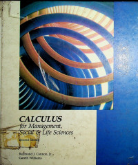 CALCULUS for Management, Social & Life Sciences Second Edition