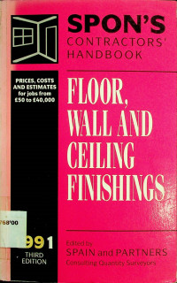 FLOOR, WALL AND CEILING FINISHINGS