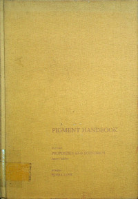 PIGMENT HANDBOOK, Volume 1 Second Edition