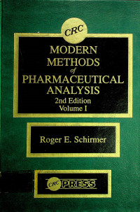 MODERN METHODS of PHARMACEUTICAL ANALYSIS, 2nd Edition Volume I