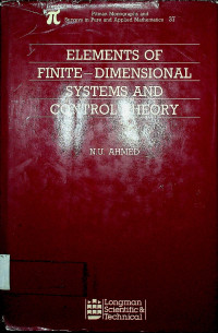 ELEMENTS OF FINITE - DIMENSIONAL SYSTEMS AND CONTROL THEORY