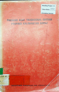 PAKAIAN ADAT TRADISIONAL DAERAH PROPINSI KALIMANTAN BARAT