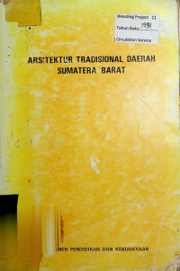 ARSITEKTUR TRADISIONAL DAERAH SUMATERA BARAT