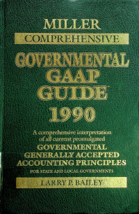MILLER COMPREHENSIVE GOVERNMENTAL GAAP GUIDE 1990
