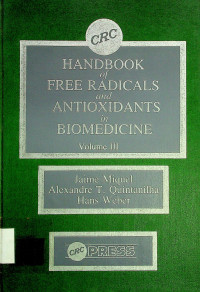CRC HANDBOOKS of FREE RADICALS and ANTIOXIDANTS in BIOMEDICINE Volume III