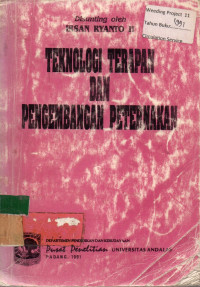 TEKNOLOGI TERAPAN DAN PENGEMBANGAN PETERNAKAN