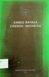 KAMUS BAHASA CIREBON- INDONESIA