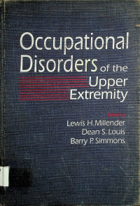 Occupational Disorders of the Upper Extremity