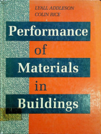Performance of Materials in Buildings