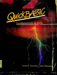 QUICKBASIC: fundmentals & style