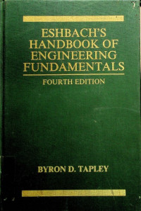 ESHBACH'S HANDBOOK OF ENGINEERING FUNDAMENTALS, FOURTH EDITION