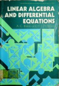 LINEAR ALGEBRA AND DIFFERENTIAL EQUATIONS