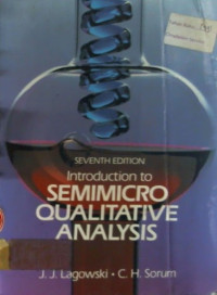 Introduction to SEMIMICRO QUALITATIVE ANALYSIS, SEVENTH EDITION