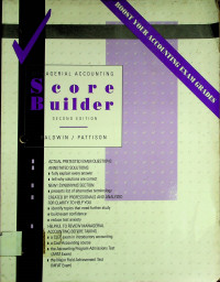 MANAGERIAL ACCOUNTING; Score Builder SECOND EDITION