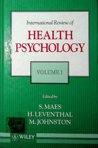 International Review of HEALTH PSYCHOLOGY, VOLUME 1