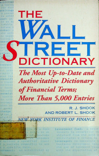 THE WALL STREET DICTIONARY