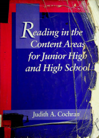 Reading in the Content Areas for Junior High and High School