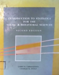 INTRODUCTION TO STATISTICS FOR THE SOCIAL & BEHAVIORAL SCIENCES, SECOND EDITION