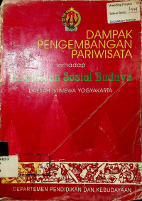 Dampak pengembangan pariwisata terhadap kehidupan sosial budaya daerah istimewa yogyakarta