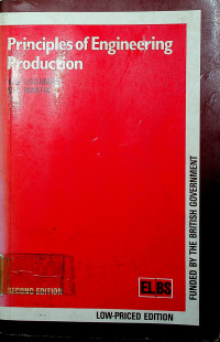 Principles of Engineering Production, SECOND EDITION