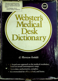 Webster's Medical Desk Dictionary