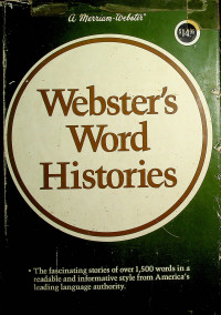 Webster's Word Histories