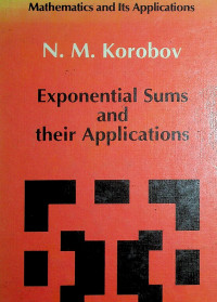 Exponential Sums and their Applications.