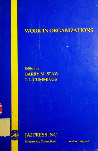 WORK IN ORGANISATIONS