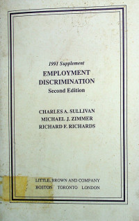 EMPLOYMENT DISCRIMINATION Second Edition