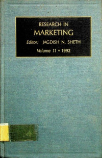 RESEARCH IN MARKETING, Volume II-1992