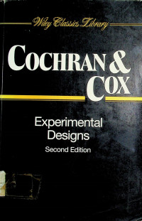 Experimental Designs Second Edition