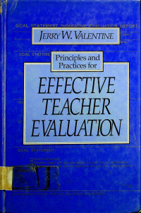 Principles and Practices for EFFECTIVE TEACHER EVALUATION