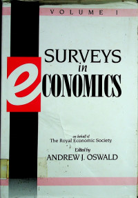 SURVEYS in eCONOMICS, VOLUME 1