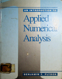 AN INTRODUCTION TO Applied Numerical Analysis