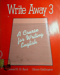 Write Away 3: A Course for Writing English