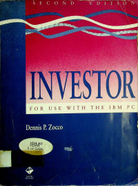 INVESTOR FOR USE WITH THE IBM PC