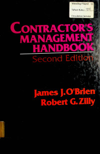 CONTRACTOR`S MANAGEMENT HANDBOOK, Second Edition