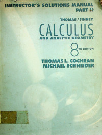CALCULUS AND ANALYTIC GEOMETRY 8TH EDITION